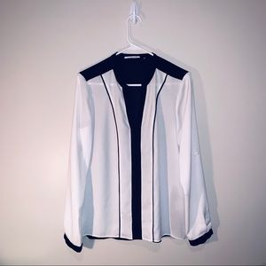 Tahari Split Neck Blouse